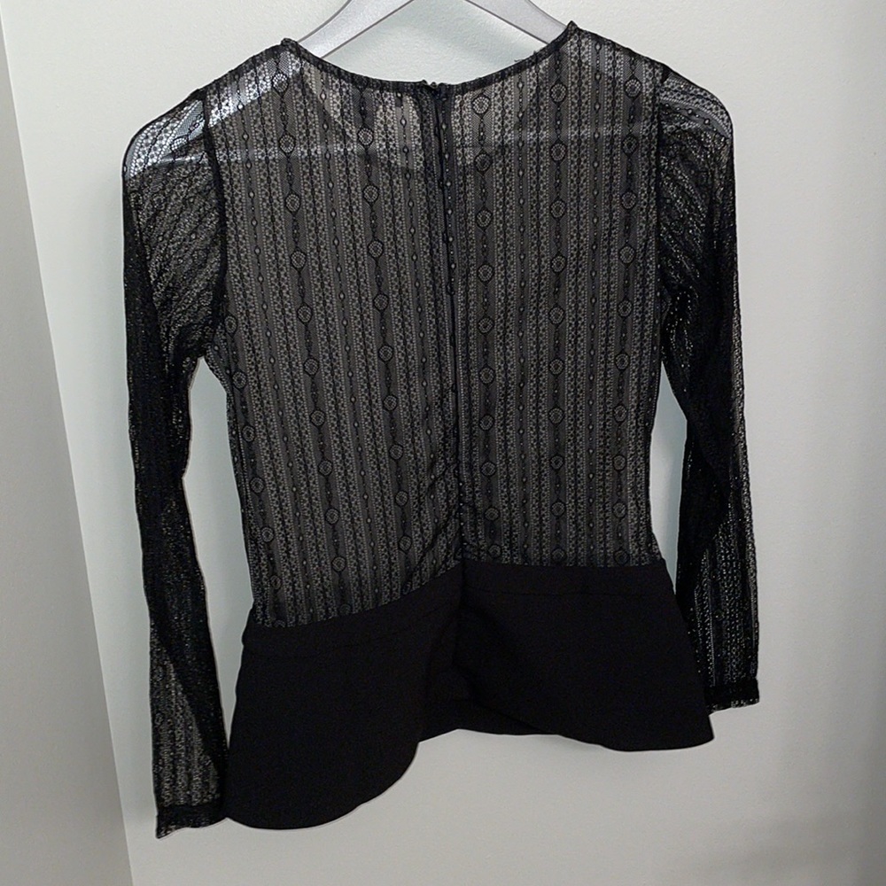 Gracia sheer lace peplum